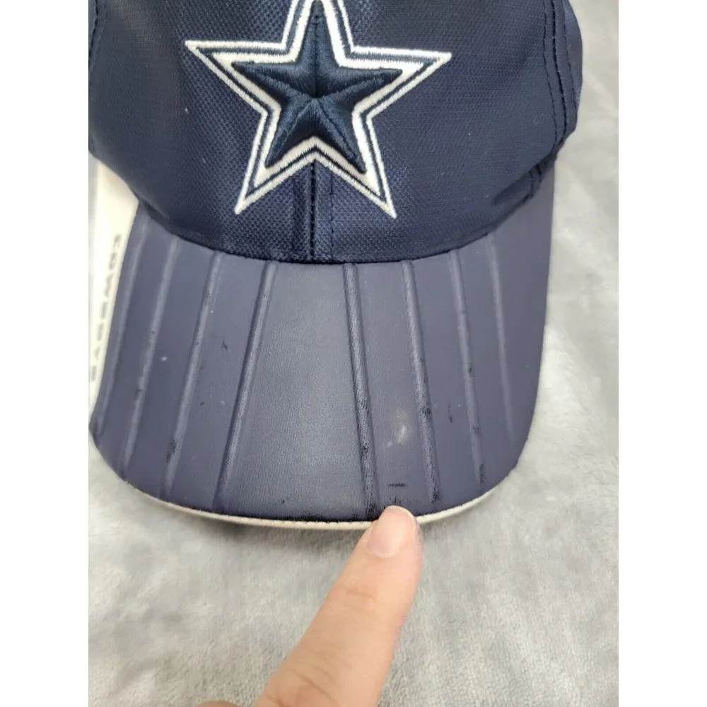 Reebok NFL Dallas Cowboys Baseball‎ Cap Hat Blue Rubberized Bill Cap *PICS*
